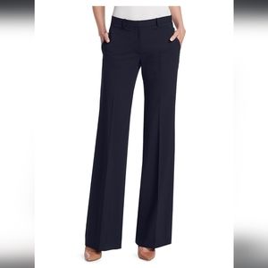 NWT Theory Max C Navy Wool Flare Pants - 4